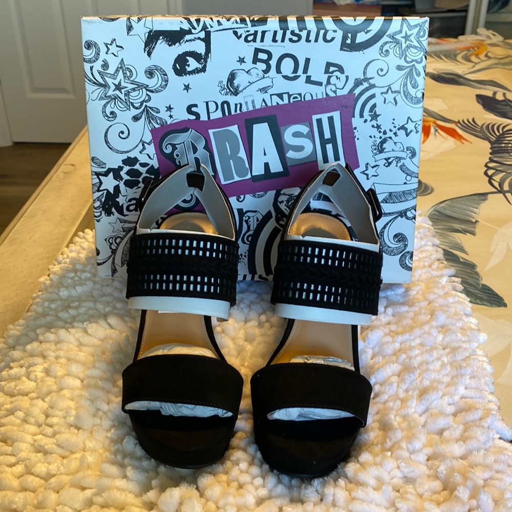 Brash suede heels